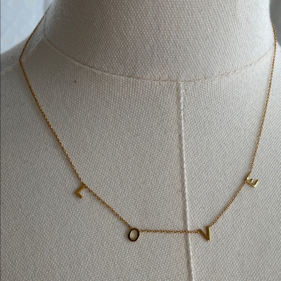 BYCHARI Gold LOVE Letter Necklace - Picture 3 of 8